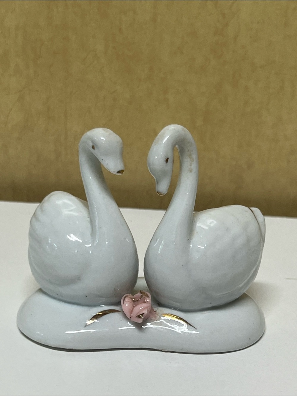 Vintage Ceramic Geese Shelf Decor